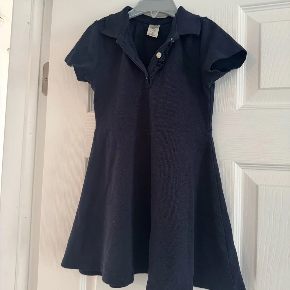 OshKosh B'gosh Blue Polo Collar A-Line Dress